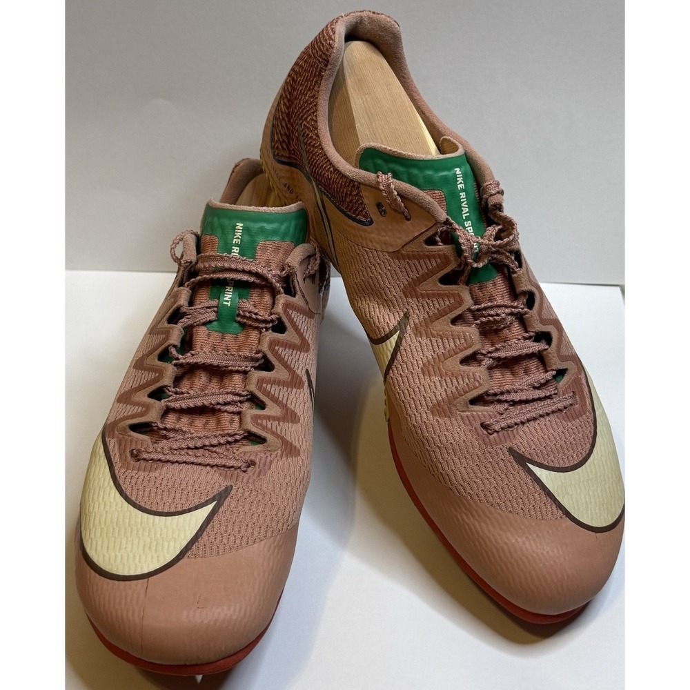 NIKE Rival Multi Use Red Stardust Malachite Track Spike Shoes Men 6.5